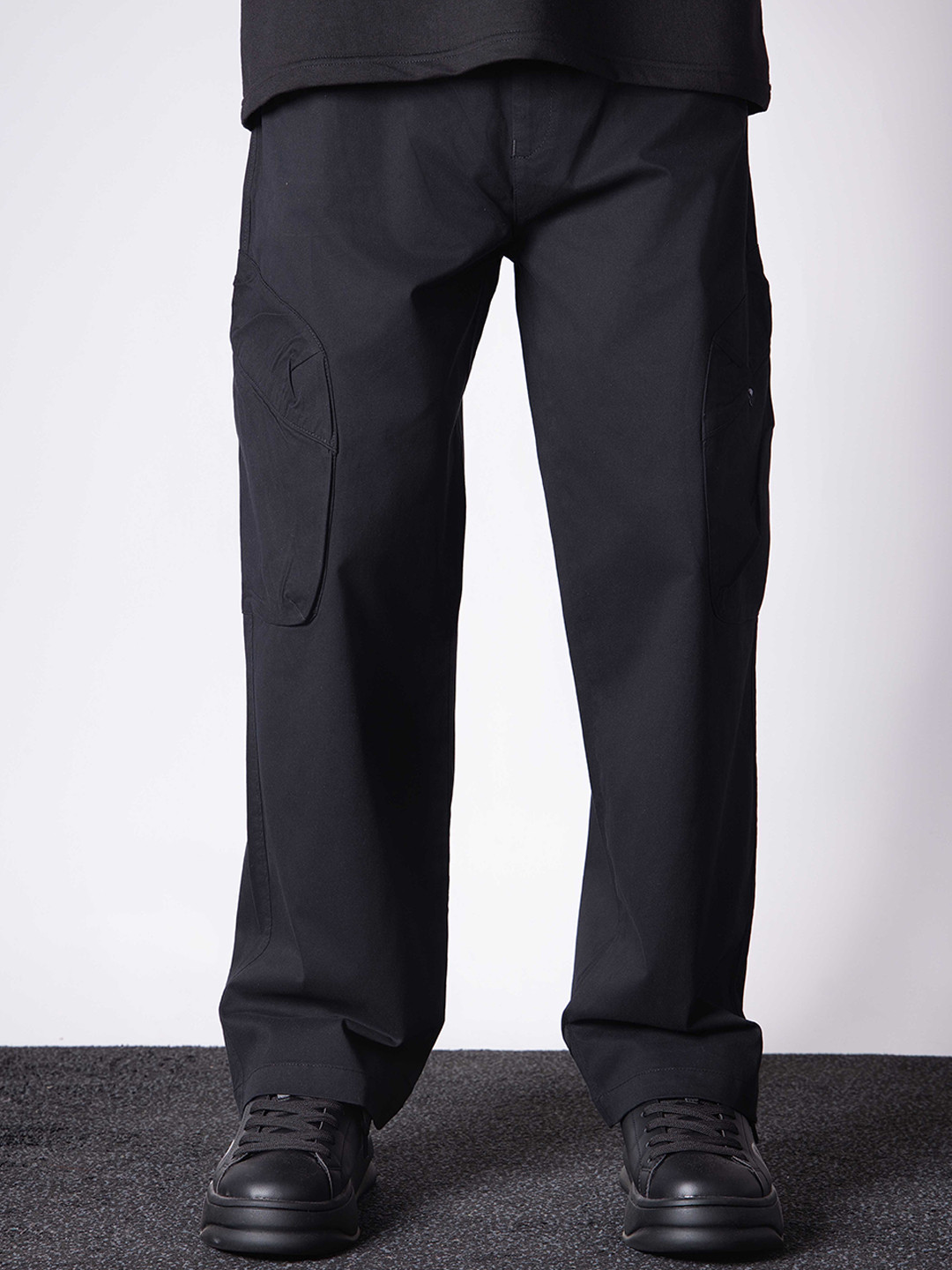 Hop Head Black Utility Pockets Cotton Cargo