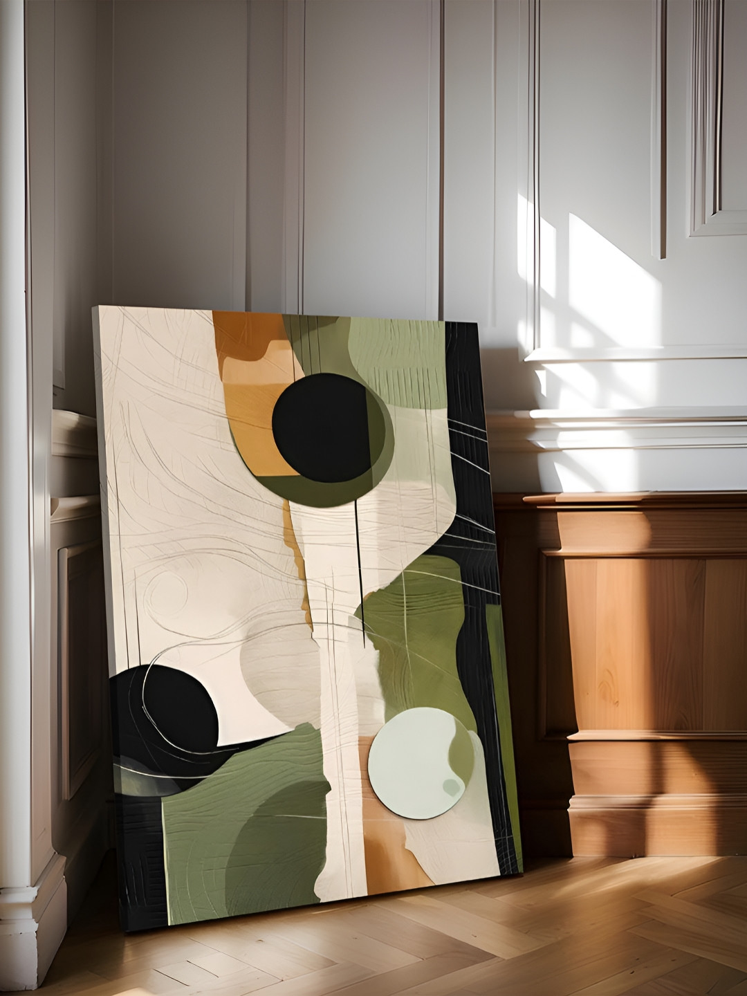 Art Street Geometric Shape Canvas Wall Rectangle Paintings Wall Art -34 x 22 In