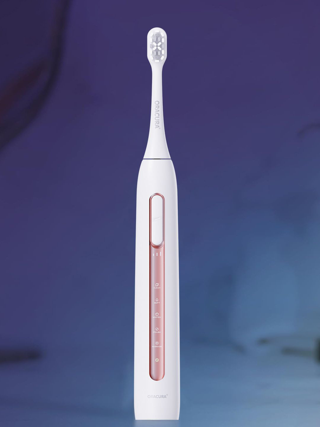 ORACURA SB300 Sonic Smart Electric Rechargeable Waterproof Toothbrush - Peach