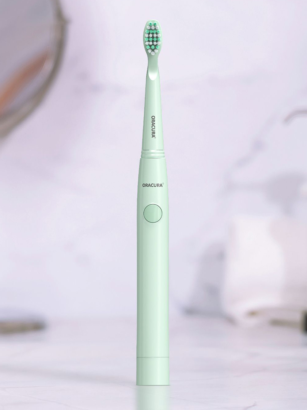 ORACURA SB100 Sonic Lite Electric Battery Operated Soft Dupont Brustles Toothbrush - Green