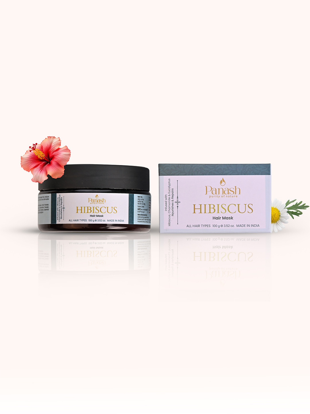 PANASH WELLNESS Hibiscus Hair Mask For Smoother & Shiner Hair - 100 g