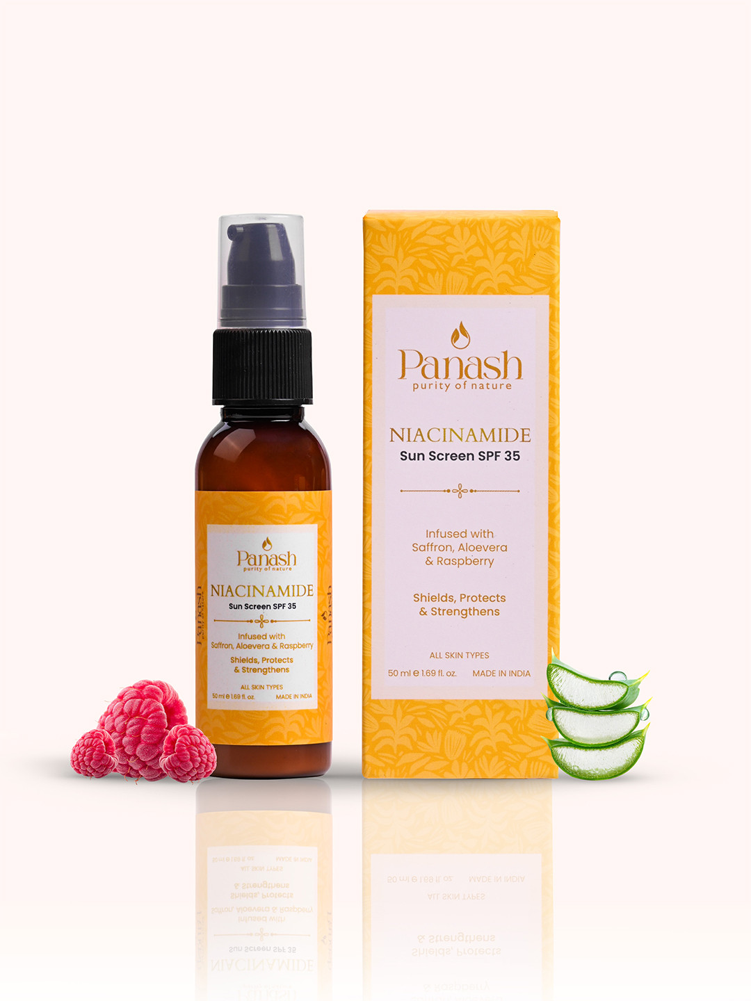 PANASH WELLNESS Niacinamide Sun Screen SPF 35 Infused With Saffron - 50 ml