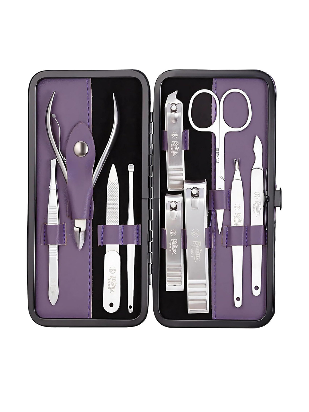 Beaute Secrets Set Of 10 Nail Cutter Manicure Pedicure Kit