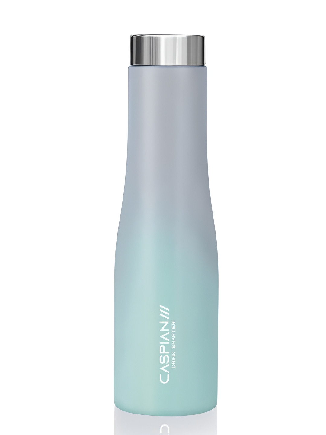 Caspian Aqua Grey Colourblocked Stainless Steel Light-weight Water Bottle - 1L