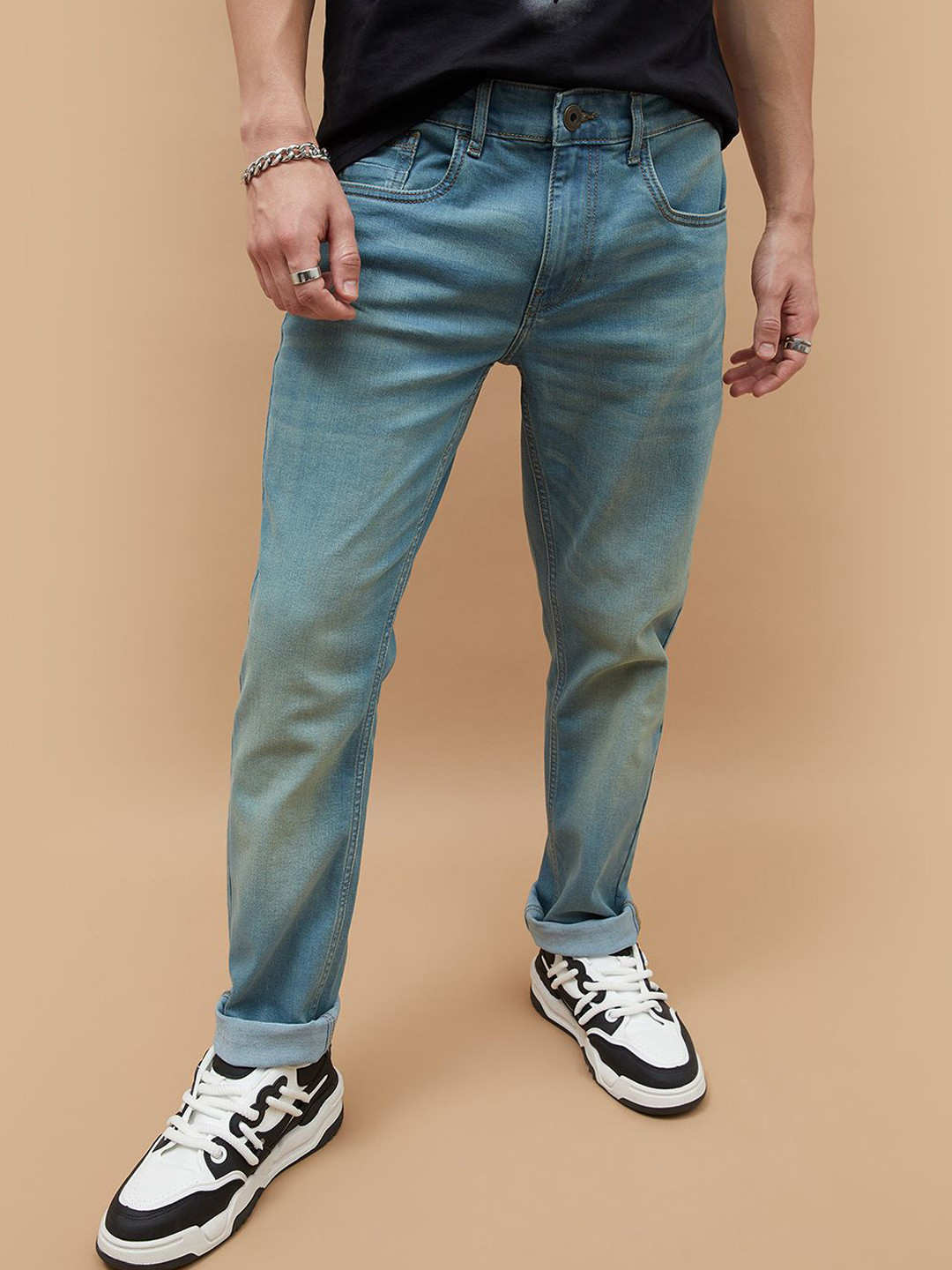 Forca Men Tapered Fit Mid-Rise Jeans