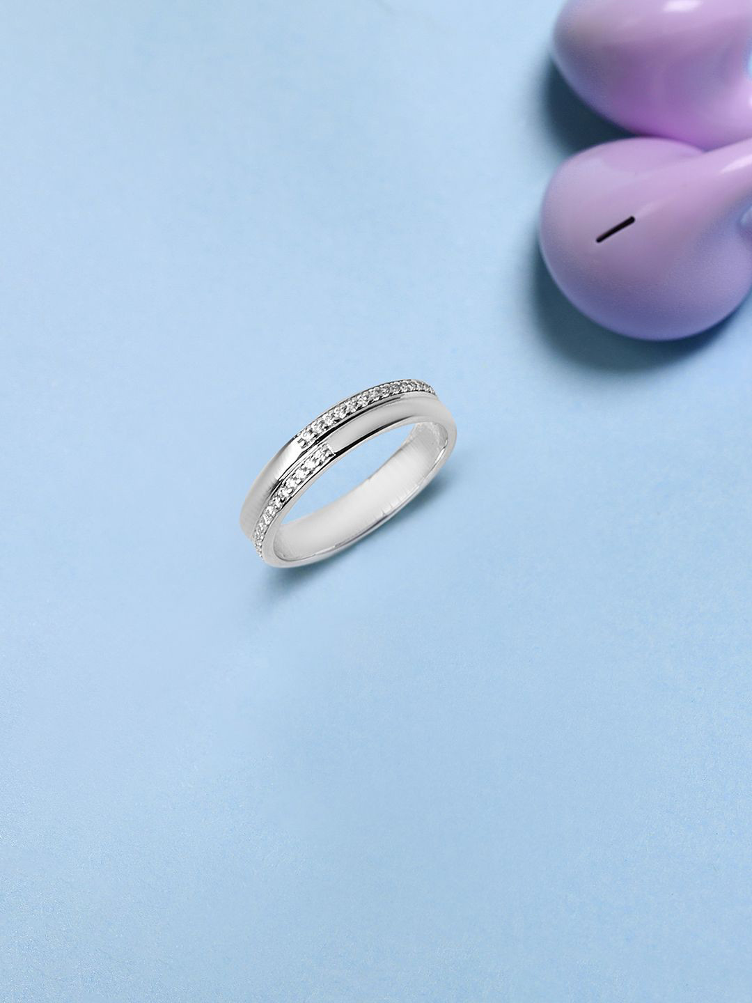 Mia by Tanishq Reflections Of Elegance 925 Sterling Silver Finger Ring - 1.892 g