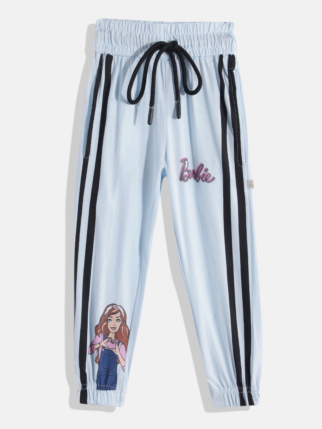 Happy Faces Girls Barbie Printed Pure Cotton  Joggers
