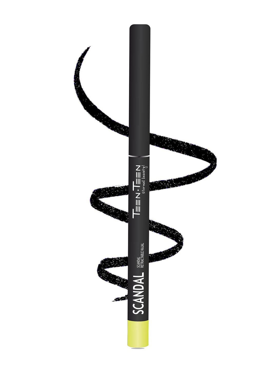 TEEN TEEN COSMETICS Scandal Waterproof Retractable Kajal - 0.3gm - Black