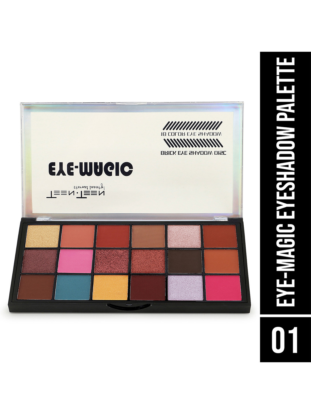 TEEN TEEN COSMETICS Eyemagic 18 Color Shimmer & Matte Finish Eyeshadow Palette- 30g - 01