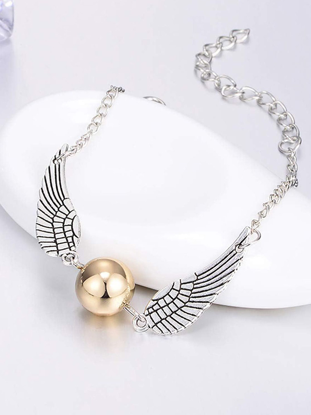 Mahi Unisex Single Strand Rhodium-Plated Wraparound Bracelet