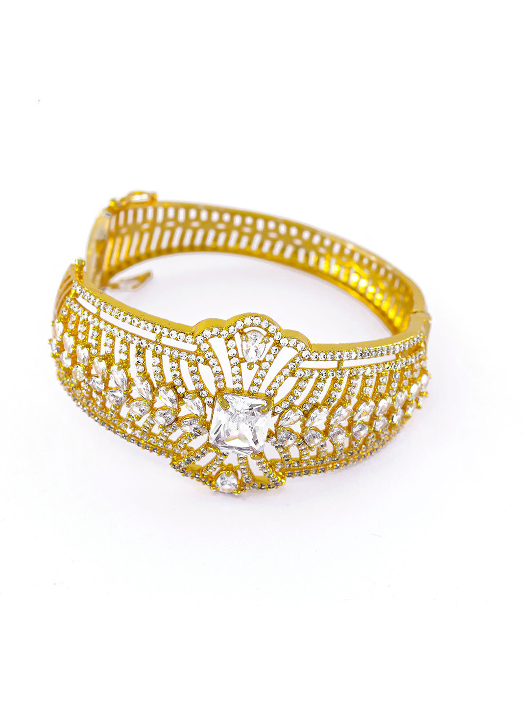 GOLD CASH Gold-Plated American Diamond Armlet Bracelet