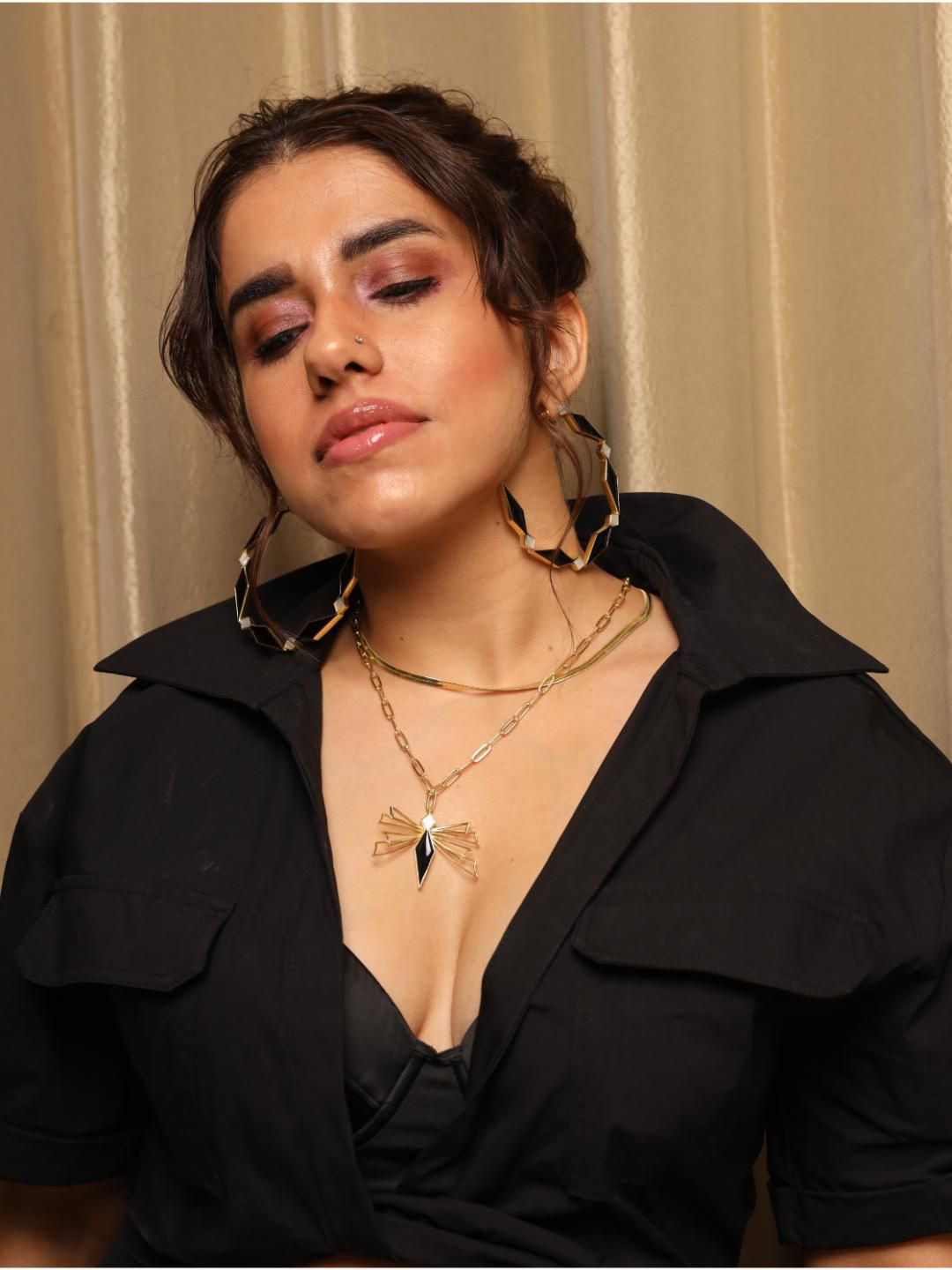 Varnika Arora Gold-Plated Stone Studded Layered Necklace