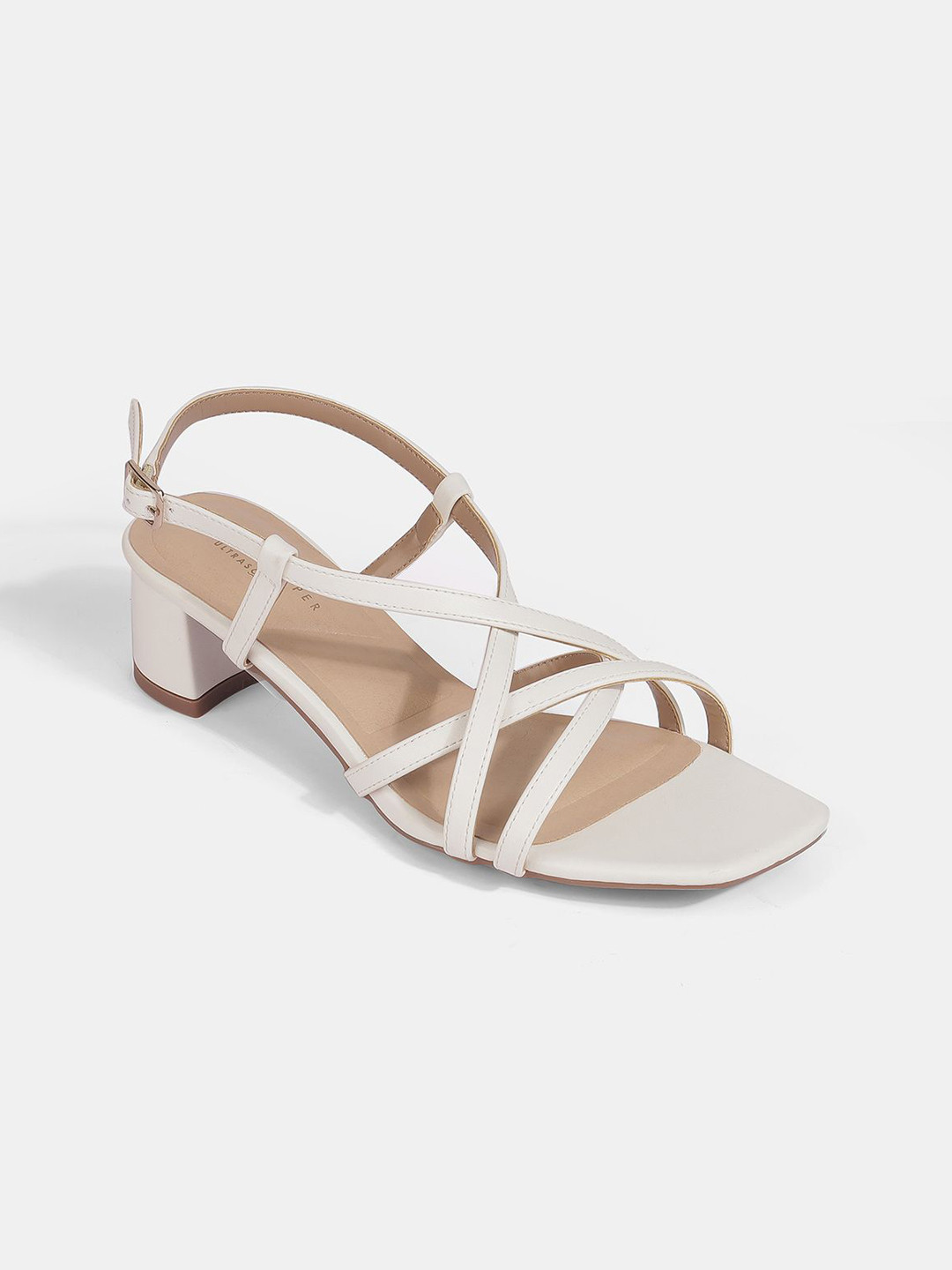 LEMON & PEPPER Block Heel Sandals with Buckles