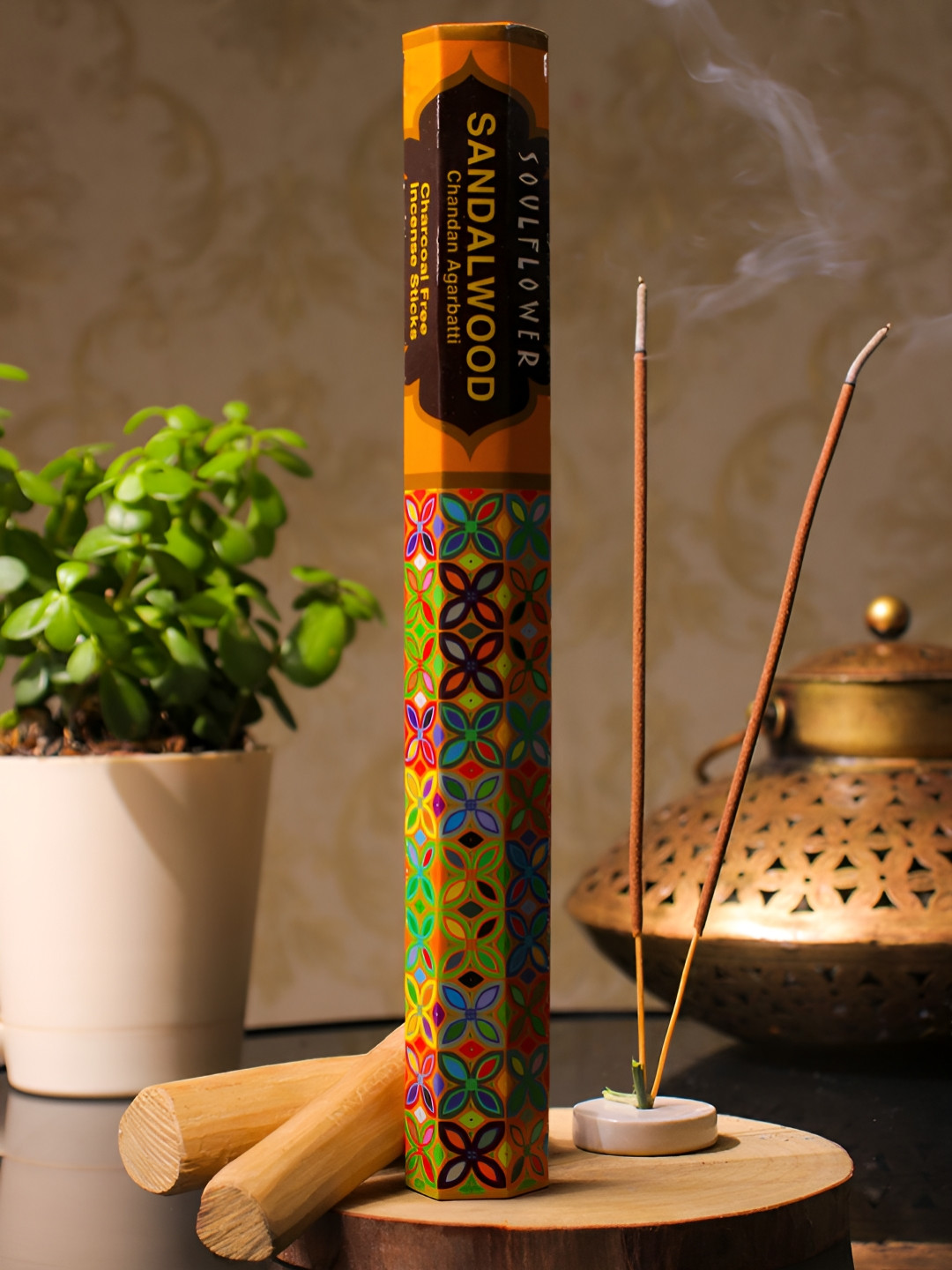 Soulflower Brown Sandalwood Agarbatti Pooja Essential