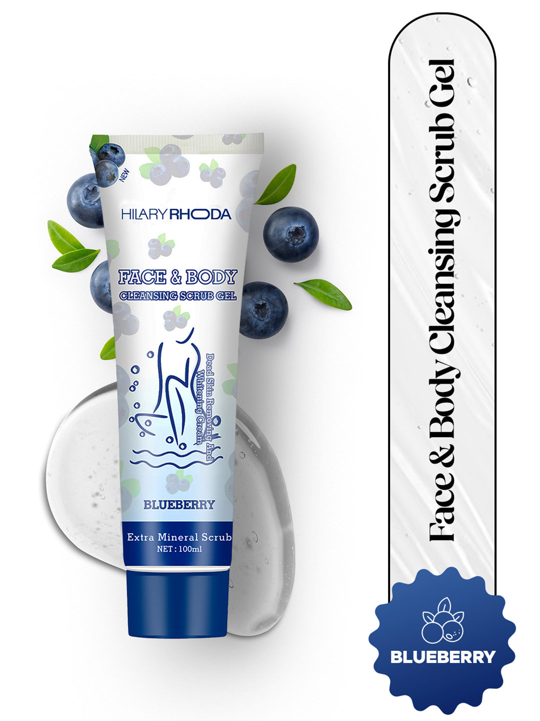 Hilary Rhoda Face & Body Cleansing Scrub Gel - 100 ml Strawberry 1