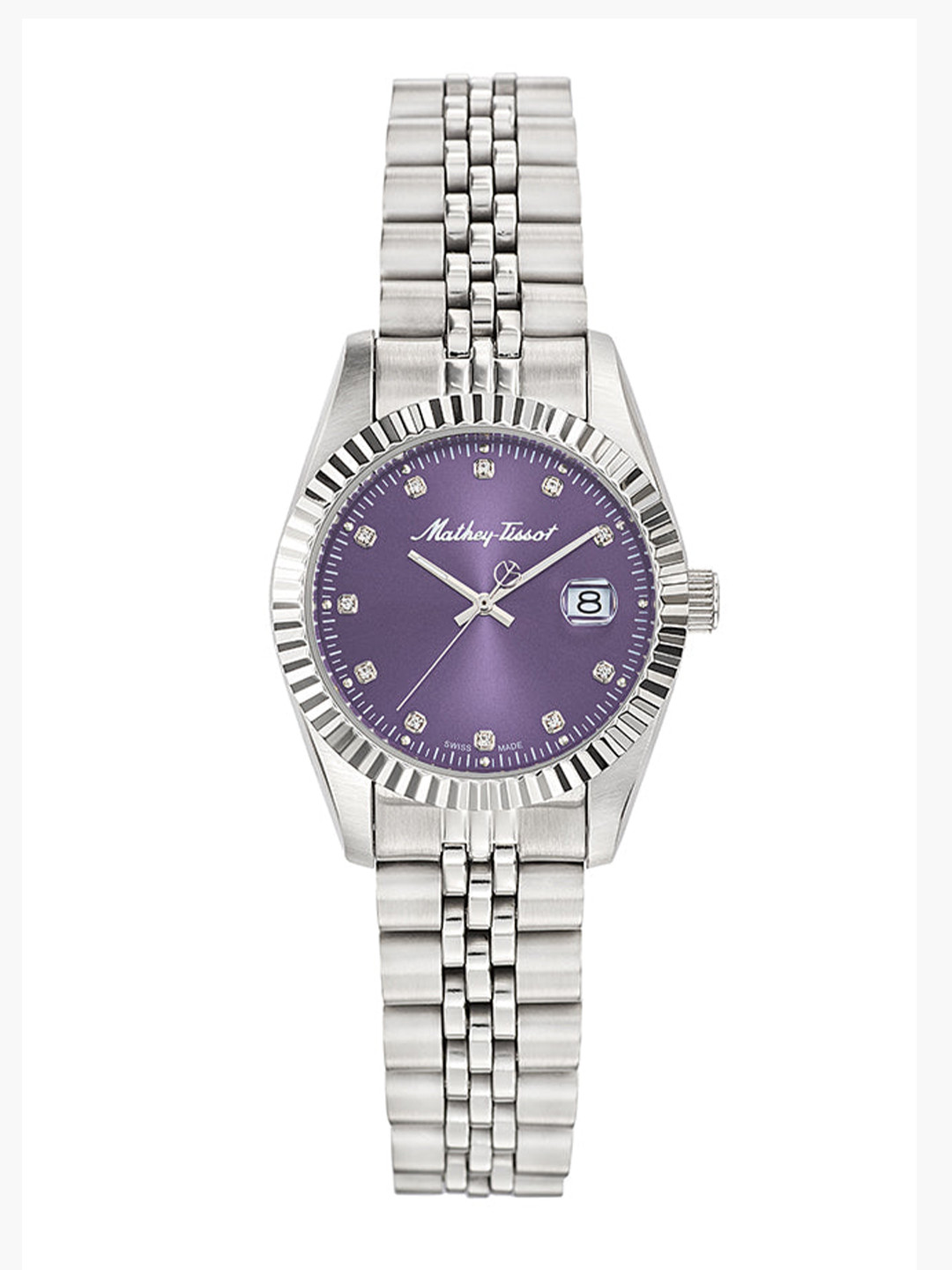 Mathey-Tissot Swiss Made MATHY II Purple Dial Analog  Watch For Women -  D710APU