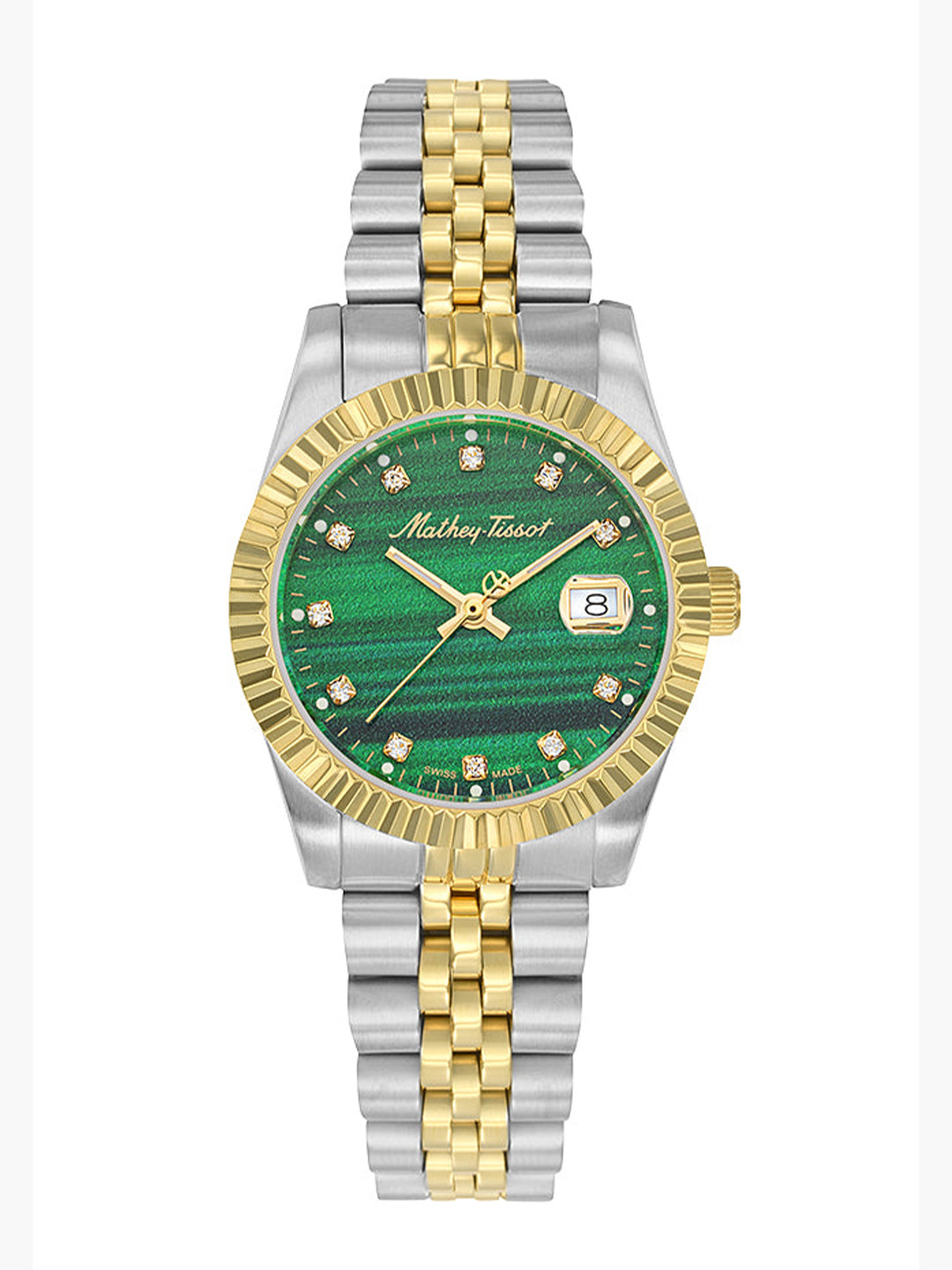 Mathey-Tissot Swiss Made Mathy III Green Dial Analog  Watch For Women -  D810BSV