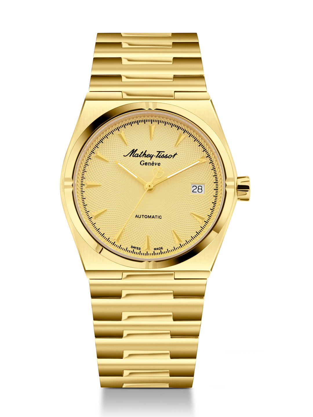 Mathey-Tissot Swiss Made Zeus Gold Dial Automatic  Watch For Men -  H118ATPDI