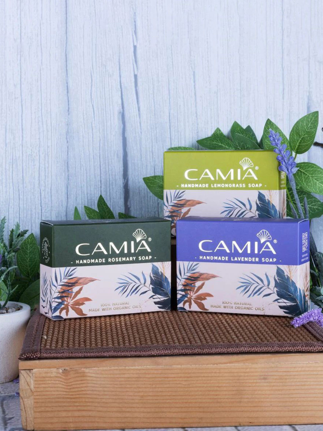 CAMIA Set Of 3 Lemongrass, Rosemary & Lavender Soap - 125 g Each
