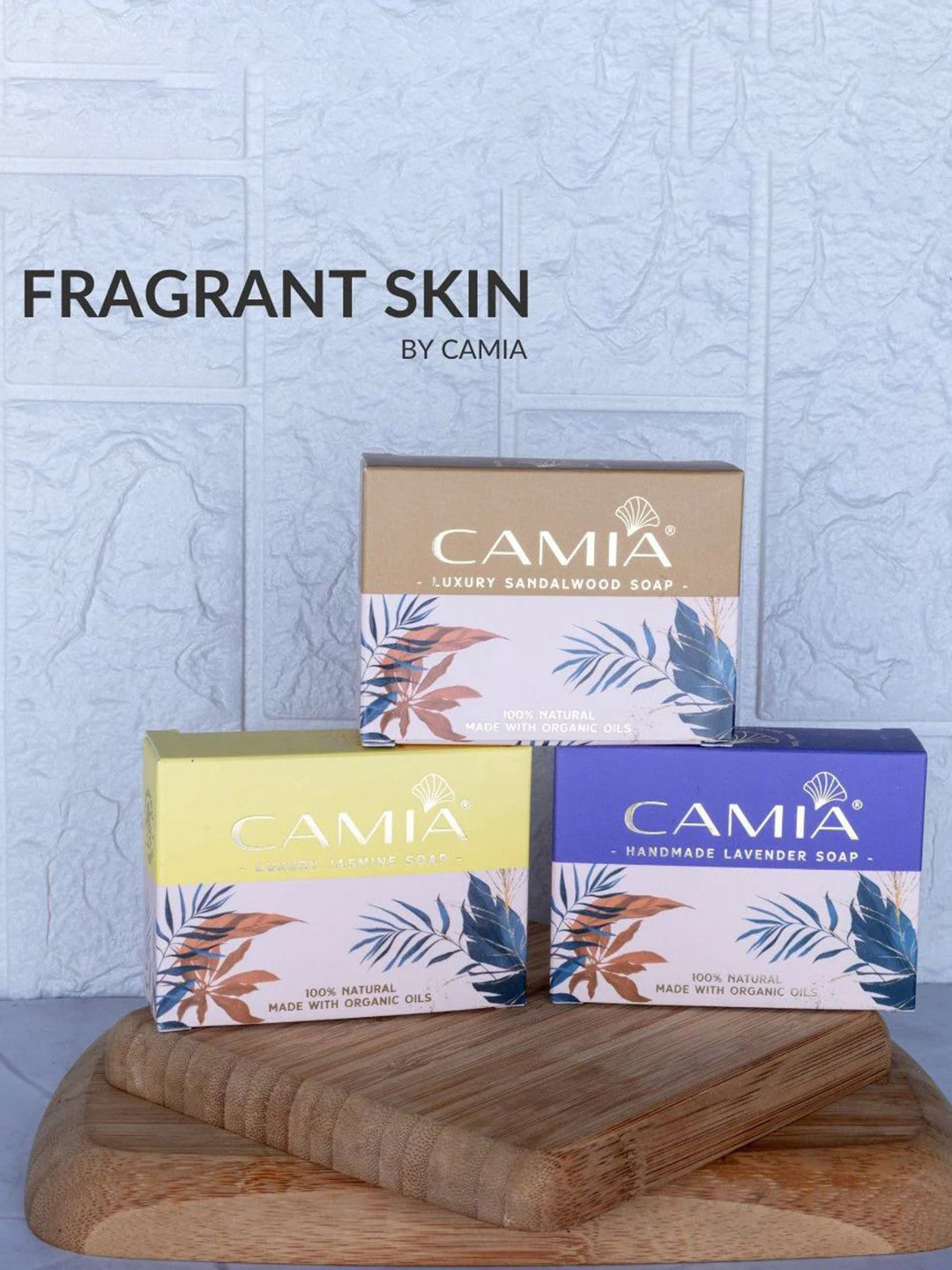 CAMIA PlugNPlay Set Of 3 Biosciences Natural Soaps With Organic Oils - 125 g Each