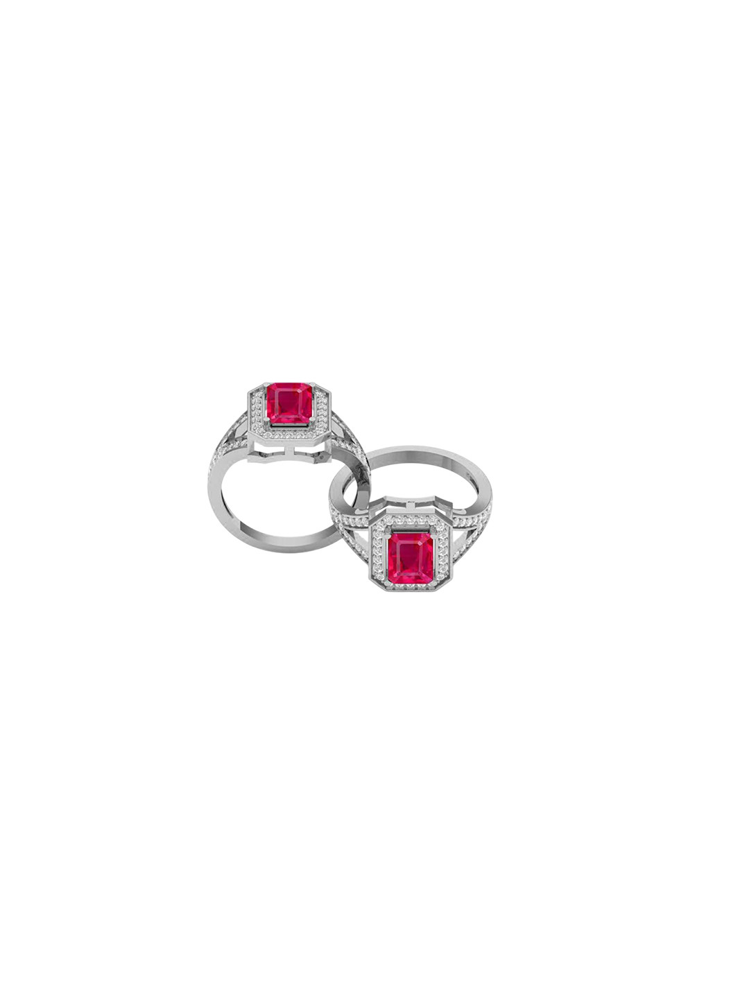 LMDPRAJAPATIS 925 Sterling Silver Amethyst Studded Finger Ring