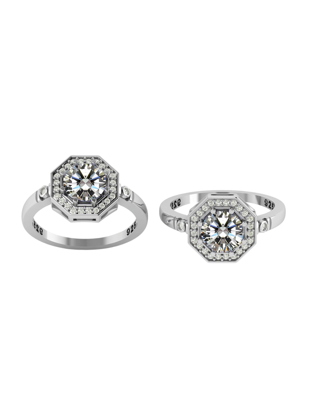 LMDPRAJAPATIS Unisex 6.25 Carat Natural Zirconia Gemstone Wedding Silver Rings for Promise Rings for Her (6)