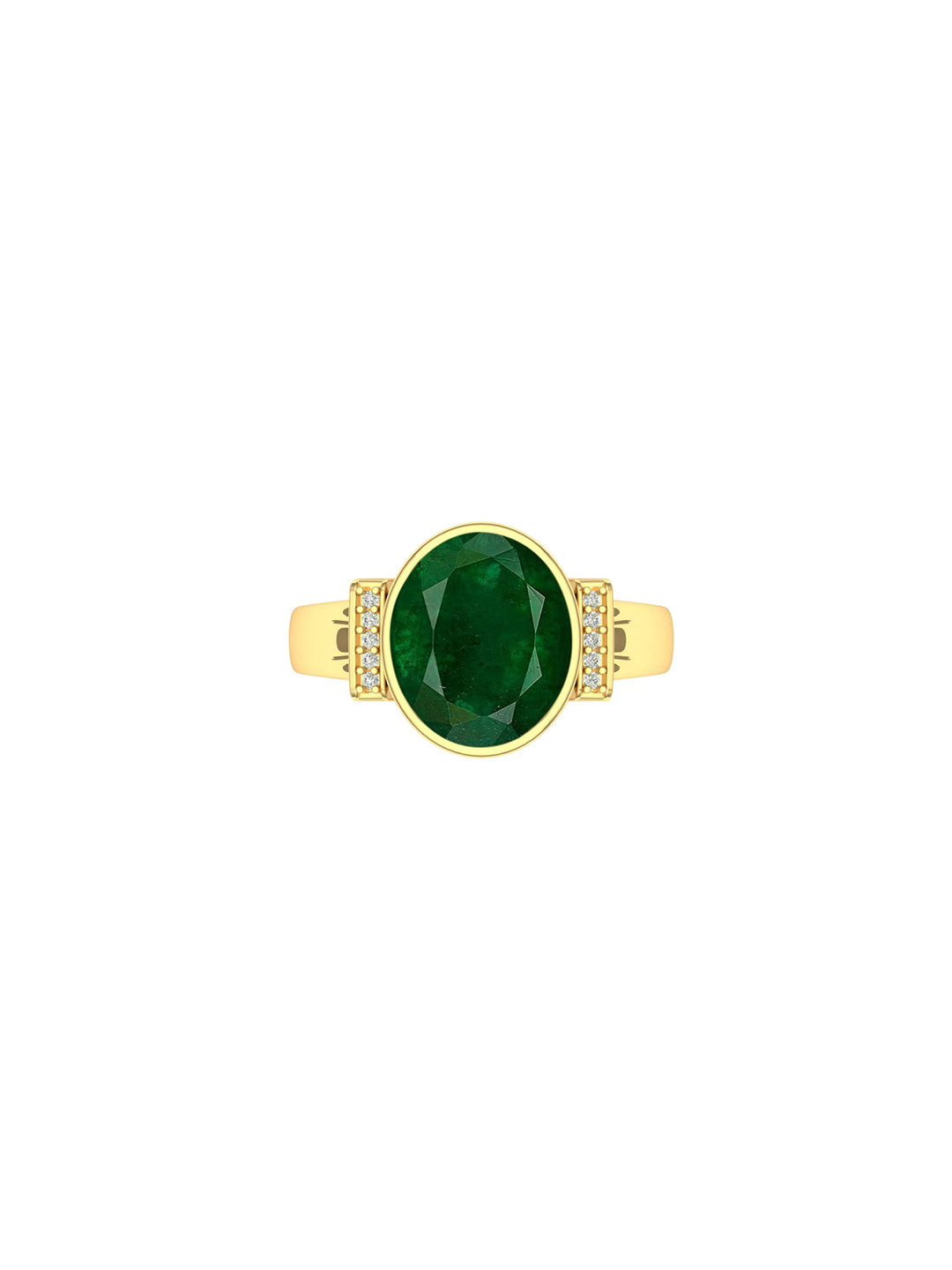 LMDPRAJAPATIS Unisex 9.25 Ratti 8.50 Carat Original Emerald Astrological Gemstone Gold Ring For Women And s
