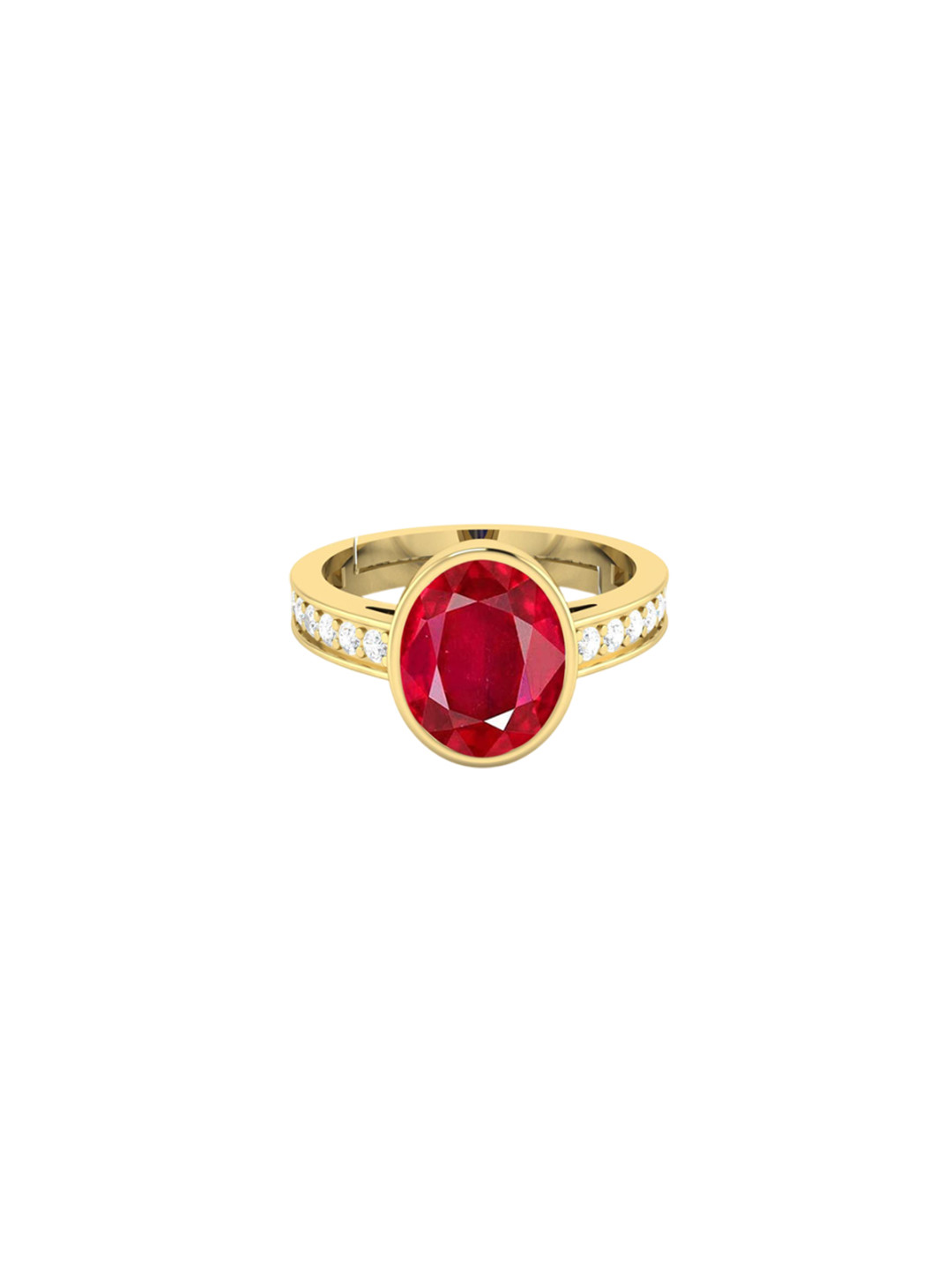 LMDPRAJAPATIS Unisex 12.25 Ratti/11.25 Carat Natural Ruby/Manik Gemstone Gold Plated Ring For Women And Men