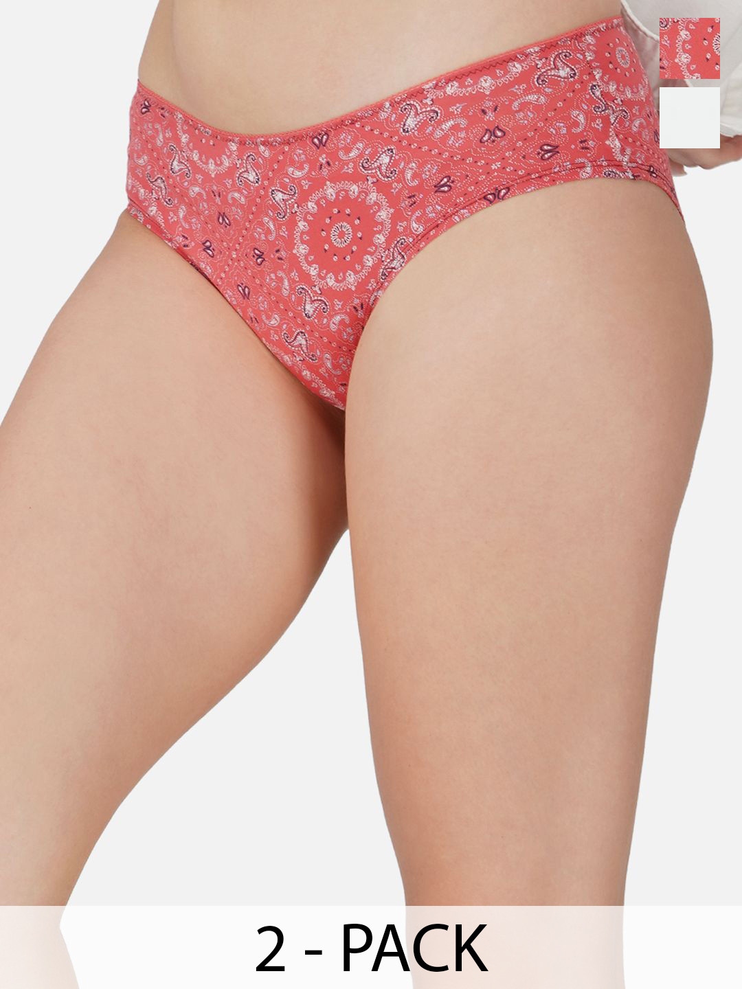 Carlton London Women Pack Of 2 Self Design Hipster Briefs HP-P2-OP62-S