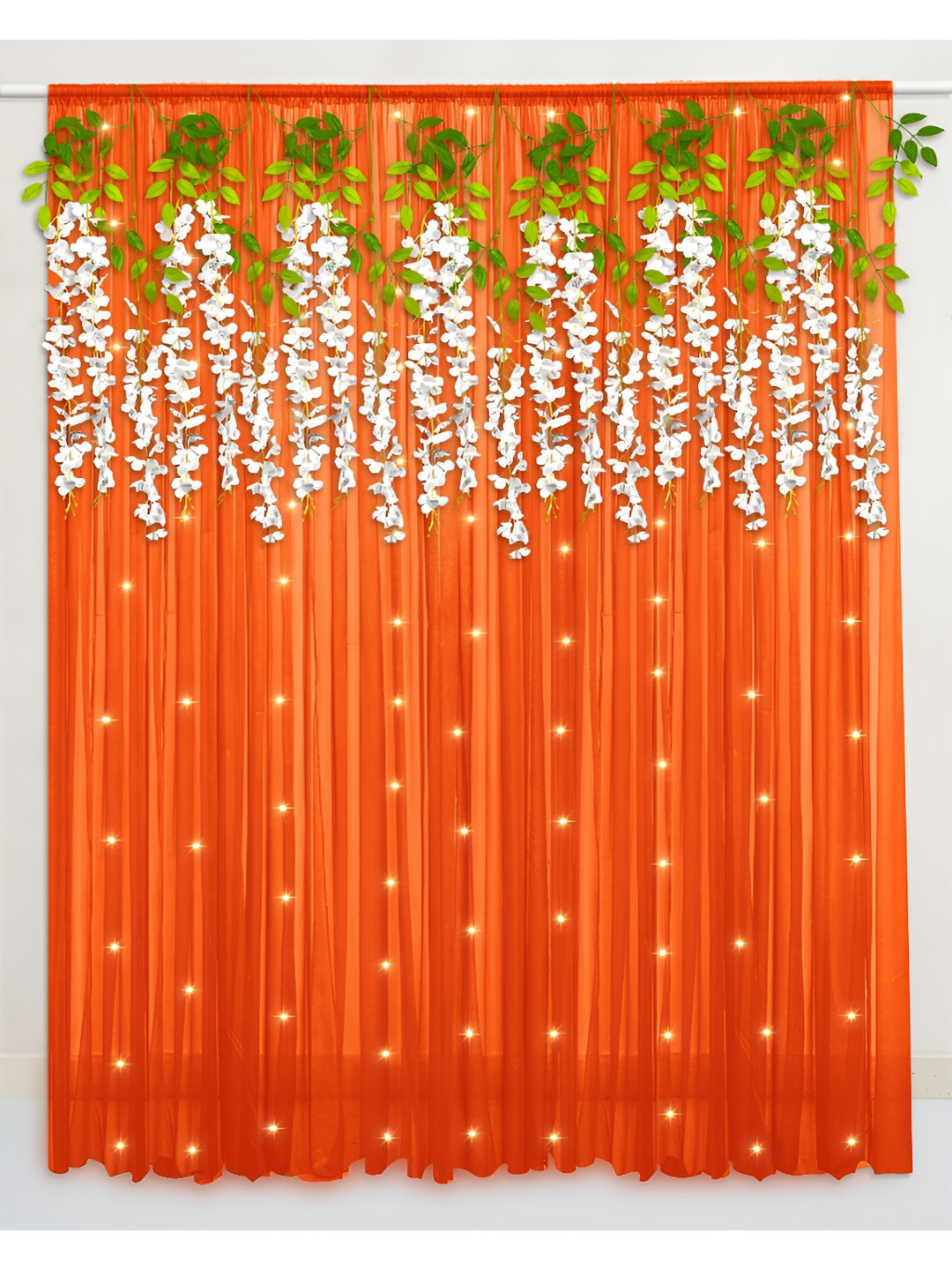 Special You Orange & White Backdrop Festive Decor