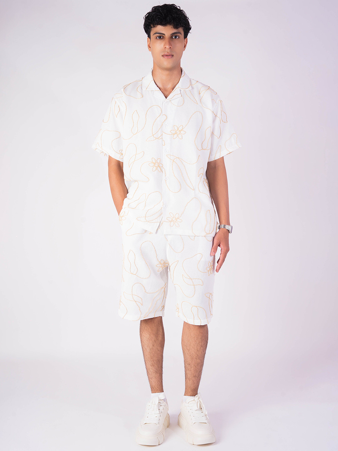 Hop Head White Embroidered Co-Ord Set