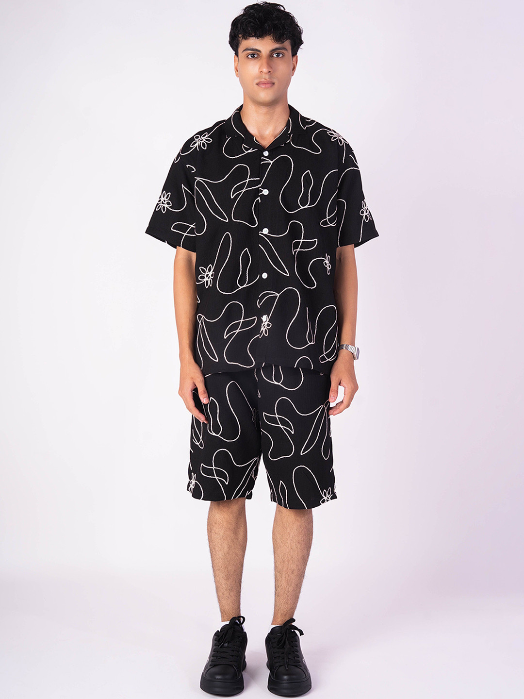 Hop Head Black Embroidered Co-Ord Set