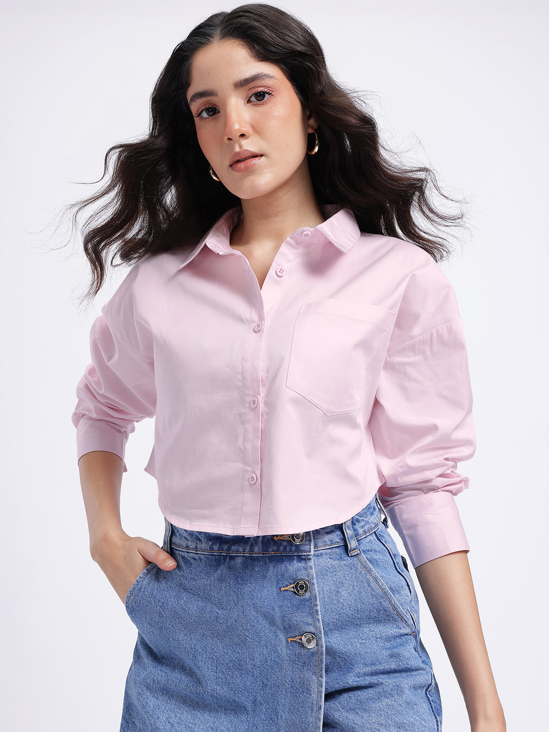 glitchez Crop Boxy Shirt