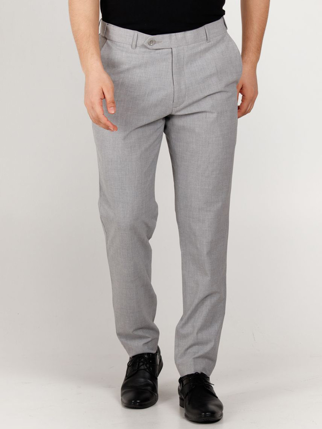 Muffynn Men Ankle-Fit Expandable Waist Formal Trouser