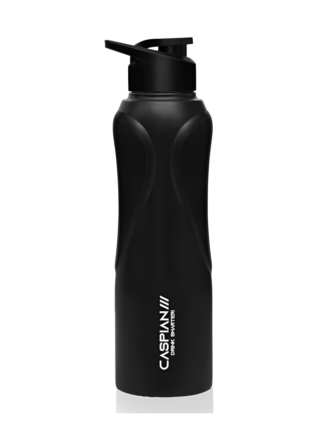 Caspian Rise Black Brand Logo Stainless Steel Single Wall Vacuum Water Bottle - 1L