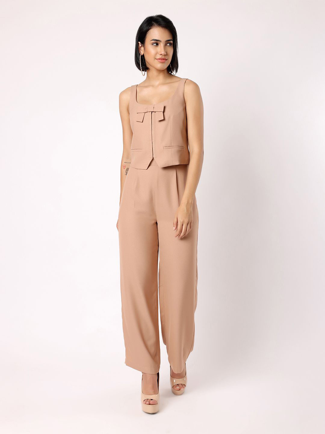 BLANC9 Scoop Neck Waistcoat With Trouser