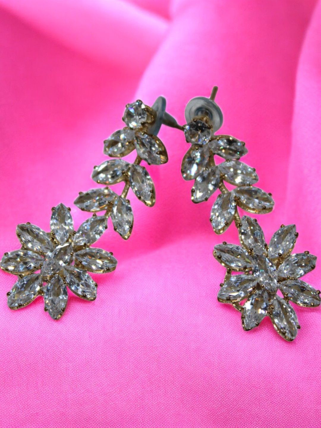 Jolly Faces Gold-Plated Contemporary Drop Earrings