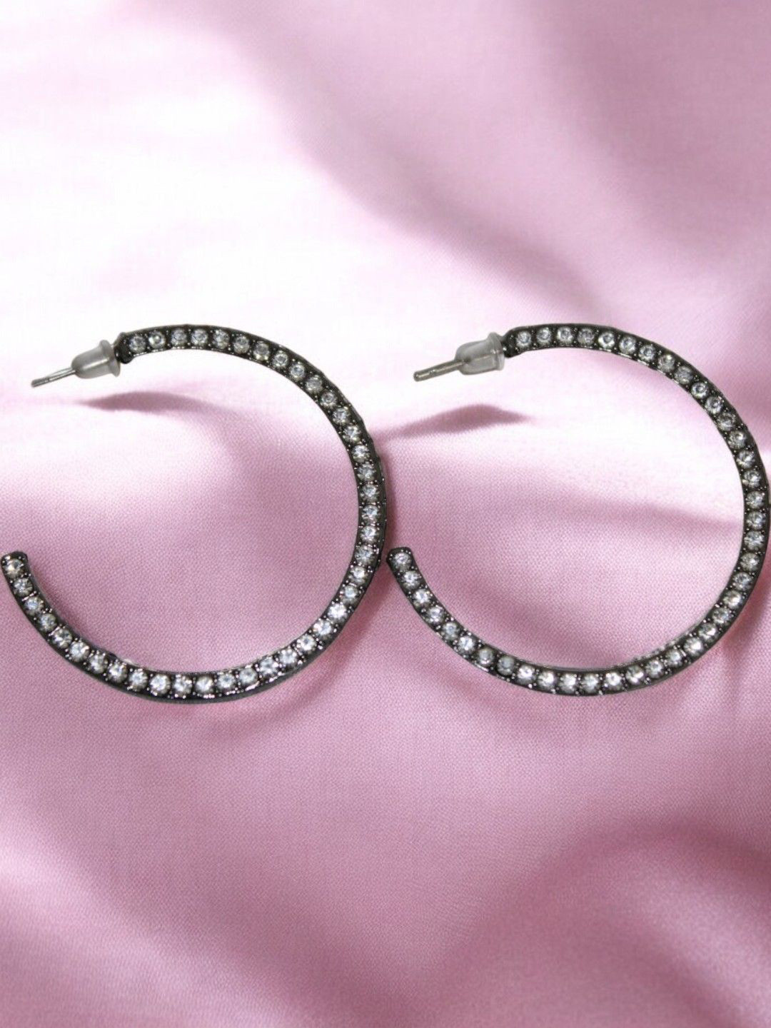 Jolly Faces Contemporary Half Hoop Earrings