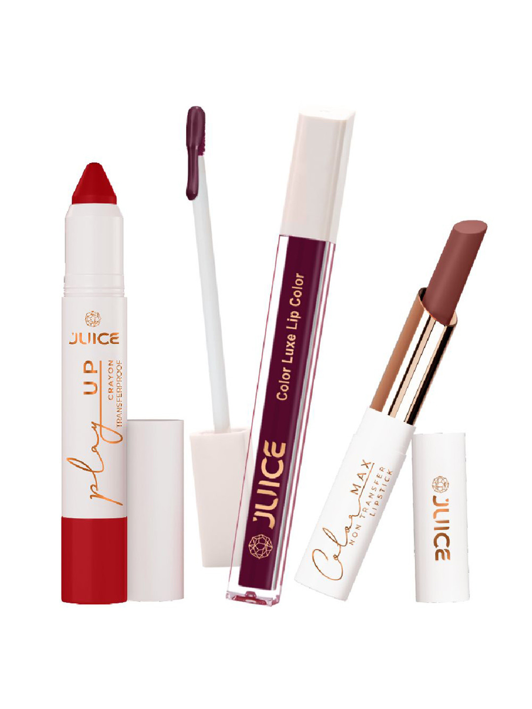JUICE Set Of 3 Color Luxe Color Max & Play Up Lipsticks - 7.8 g - 11 - 04 - 23