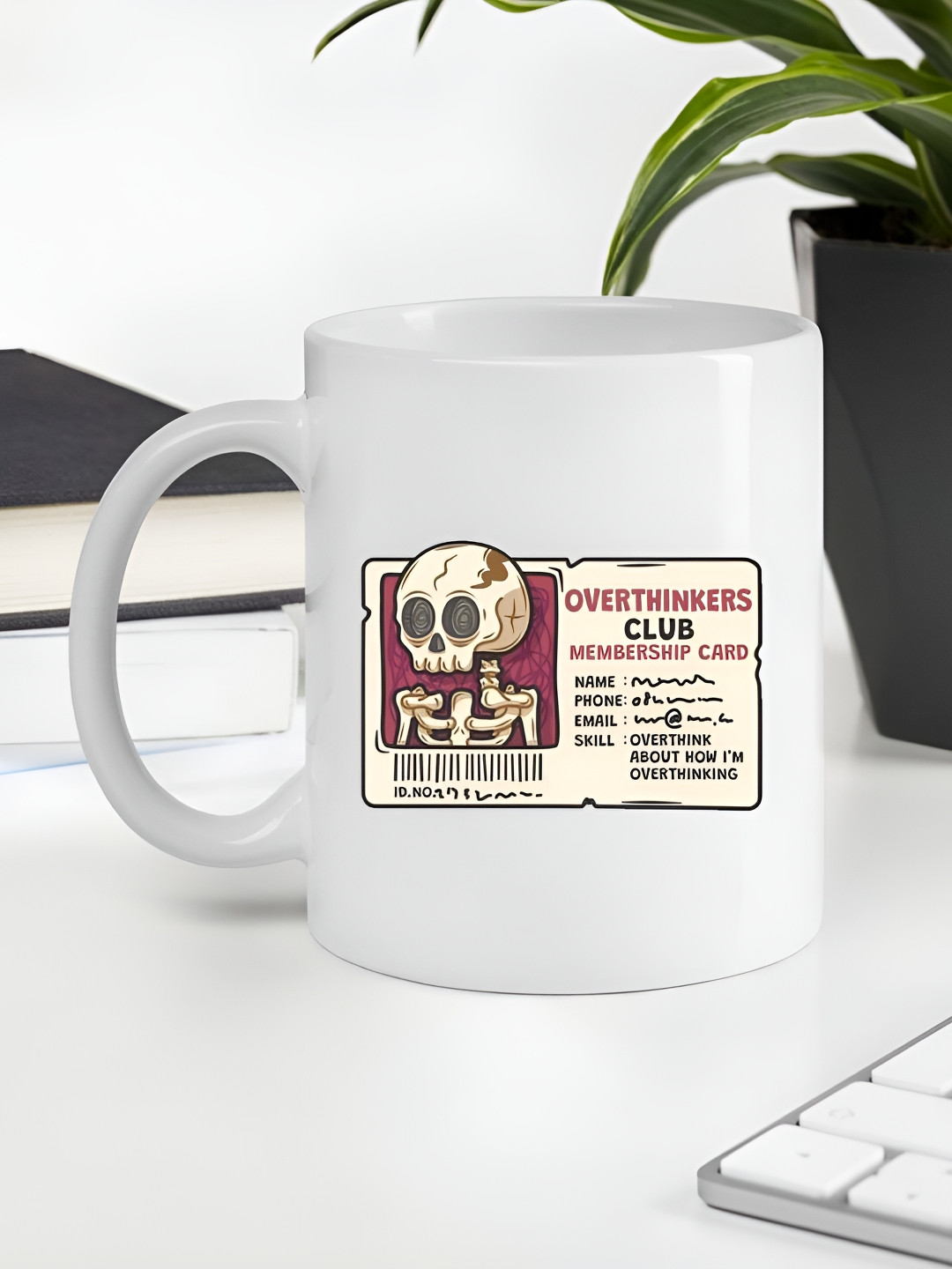 Giftii White Typography Ceramic Easy to Clean Mug-300ml