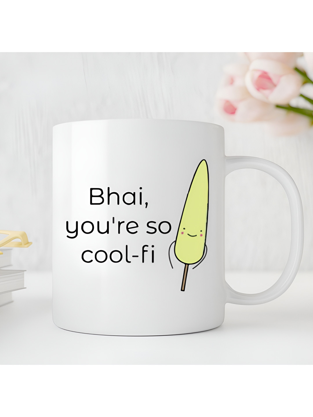 Giftii Snugglephant Jumbo White Typography Ceramic Microwave Safe Mug-300ml