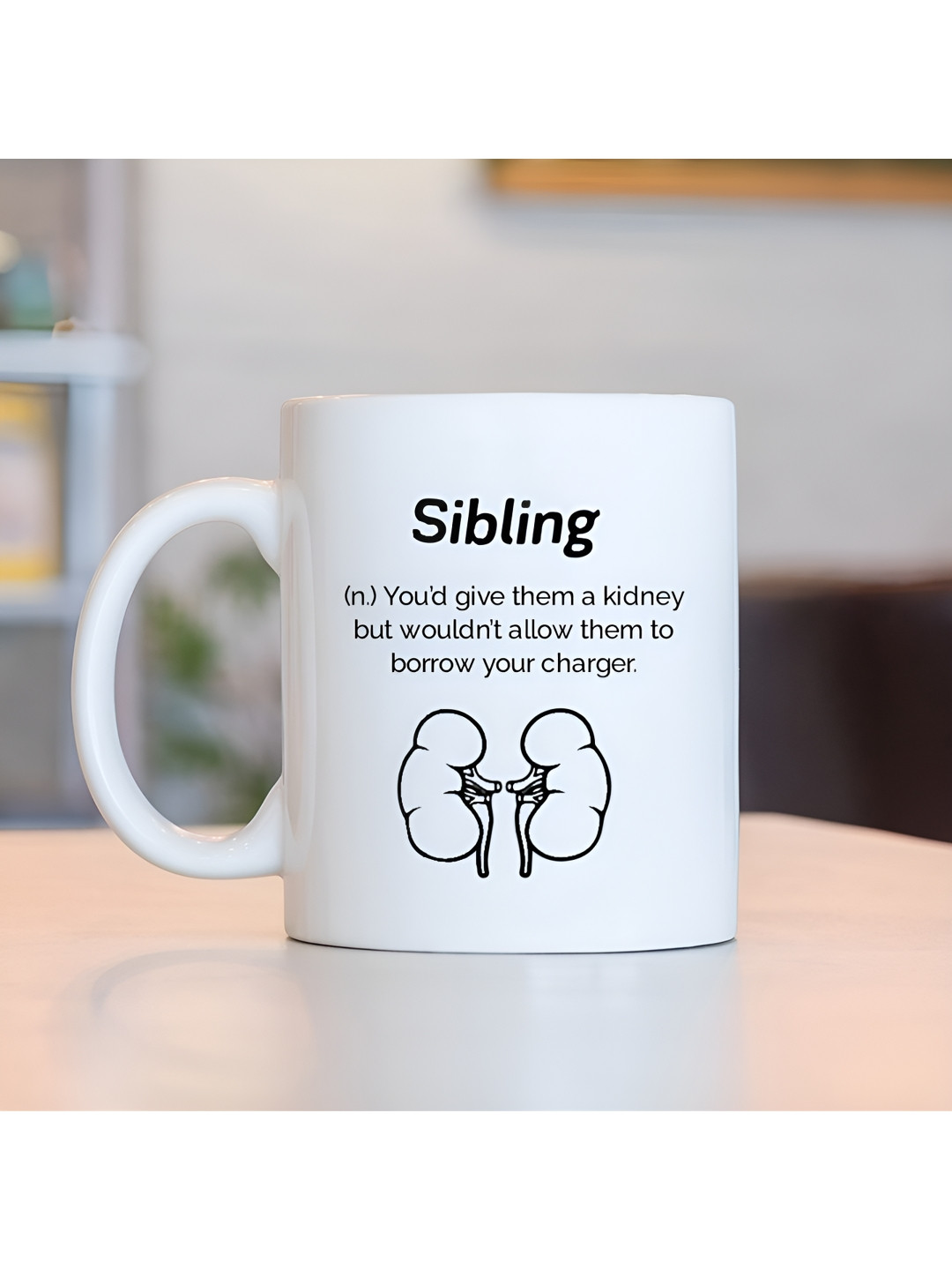 Giftii English Garden White Typography Ceramic Microwave Safe Mug-300ml