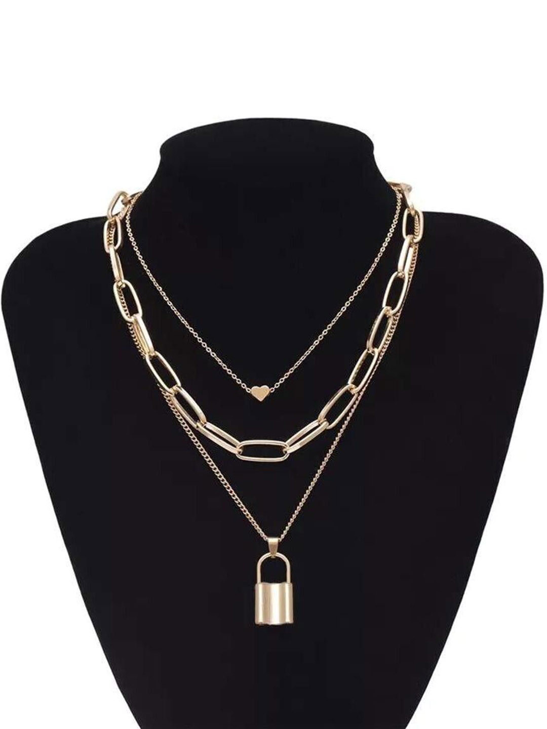 Oxidized Heaven Silver Rose Gold-Plated Layered Necklace