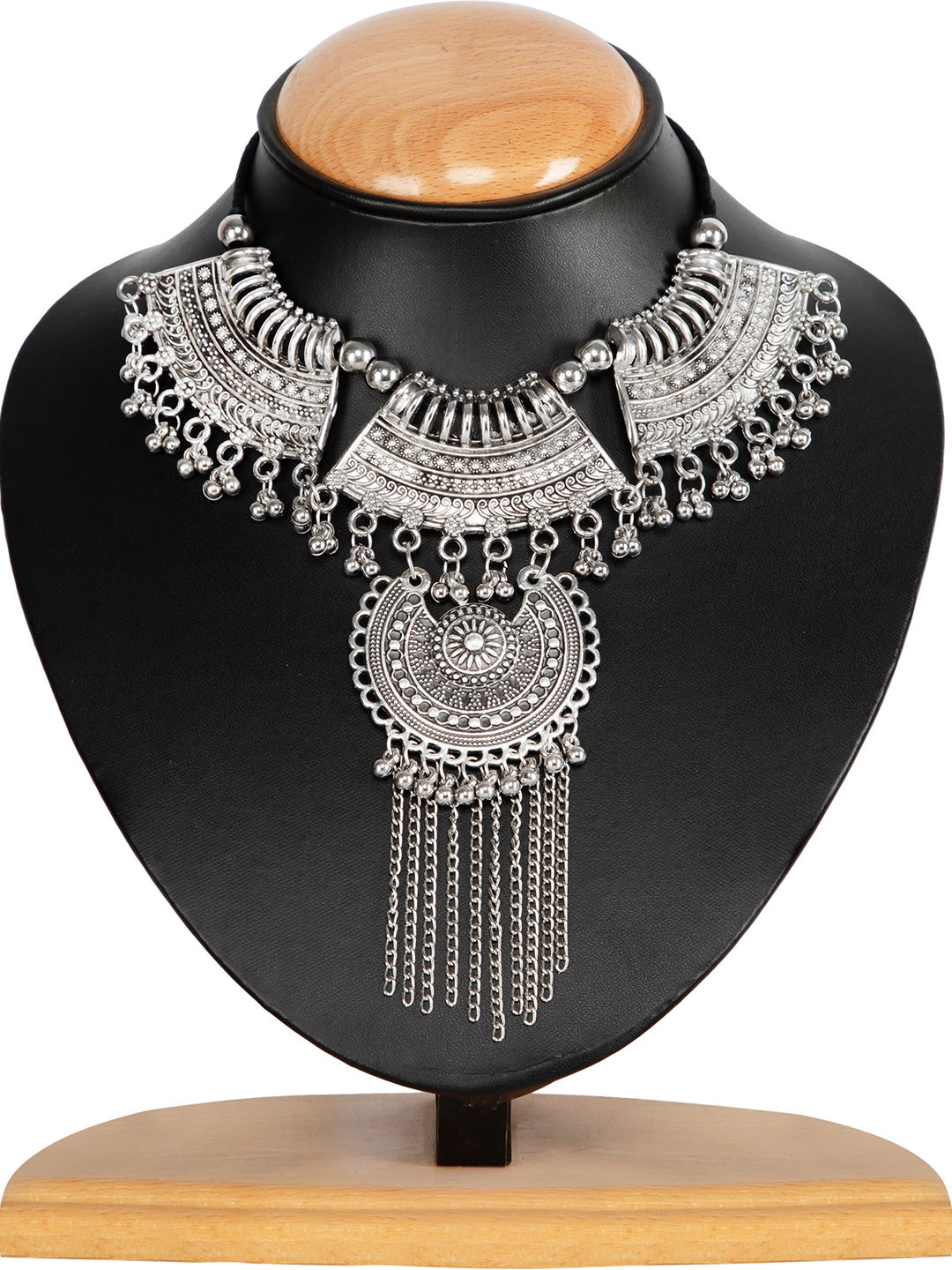 Oxidized Heaven Silver-Plated Chocked Statement Necklace