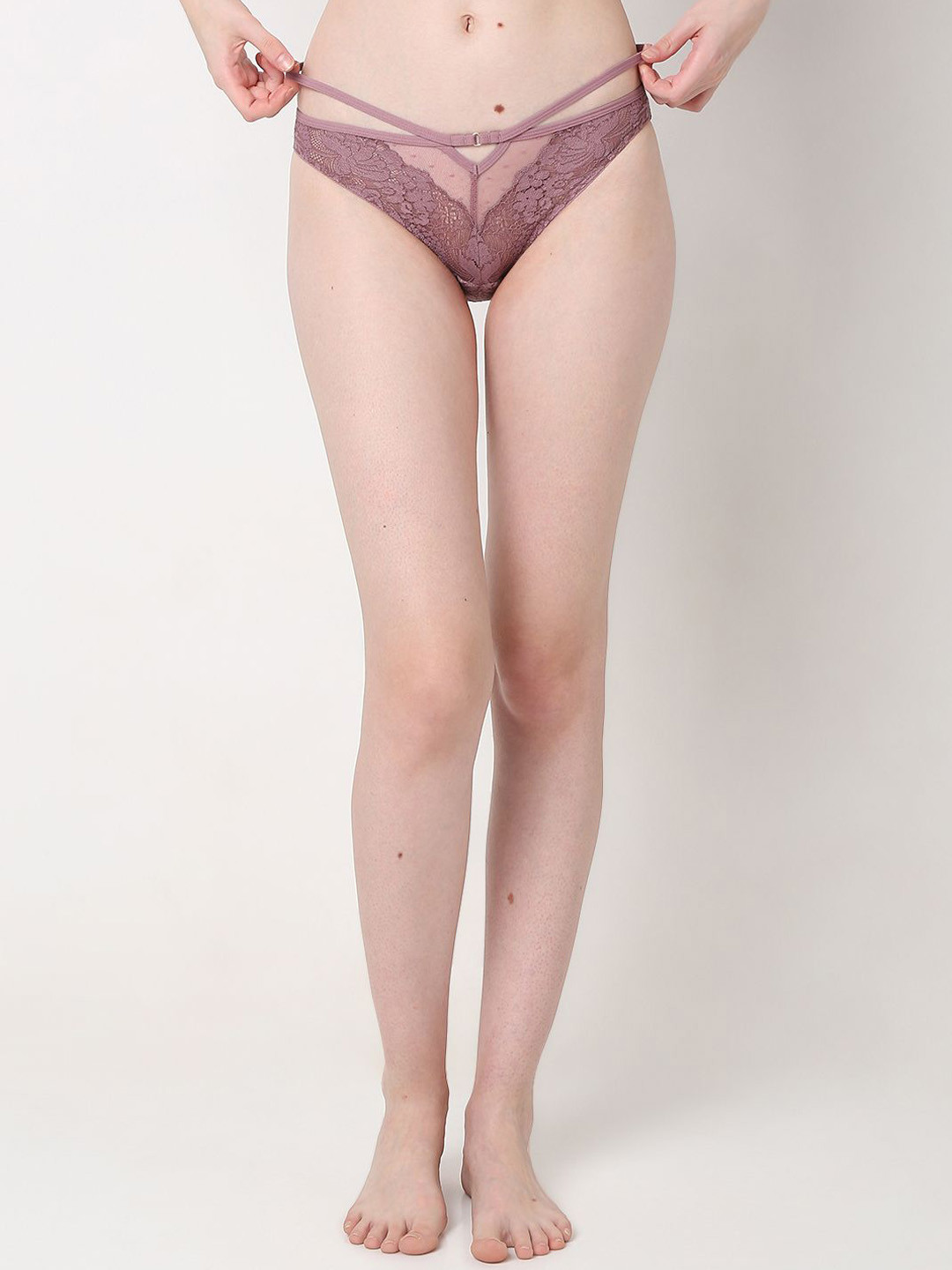 Vero Moda Floral Self Design Vmim Sacrlet Lace Bikini Brief