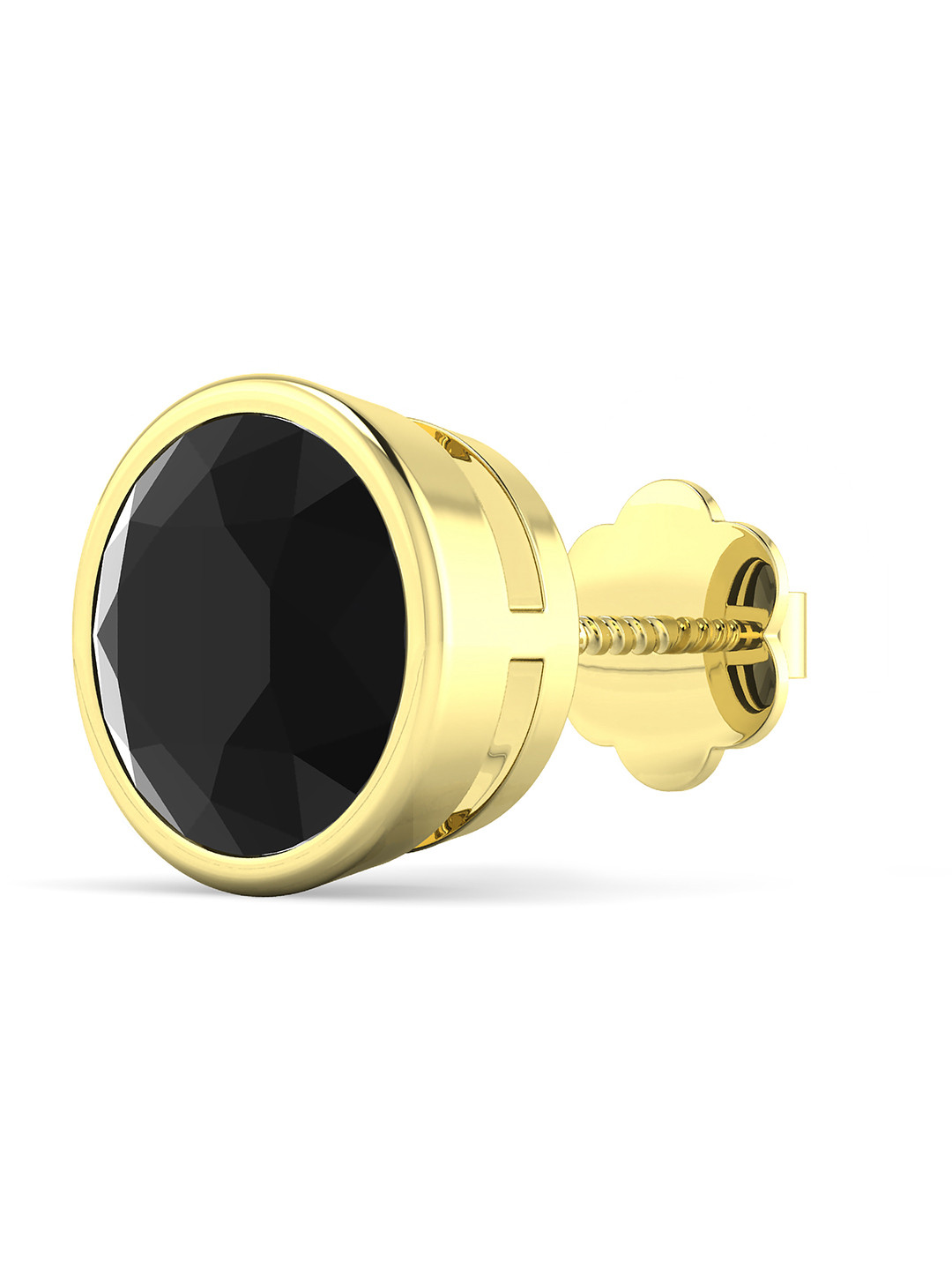 ORIONZ Men 925 Sterling Silver Cubic Zirconia Brilliant Bezel Circular Studs