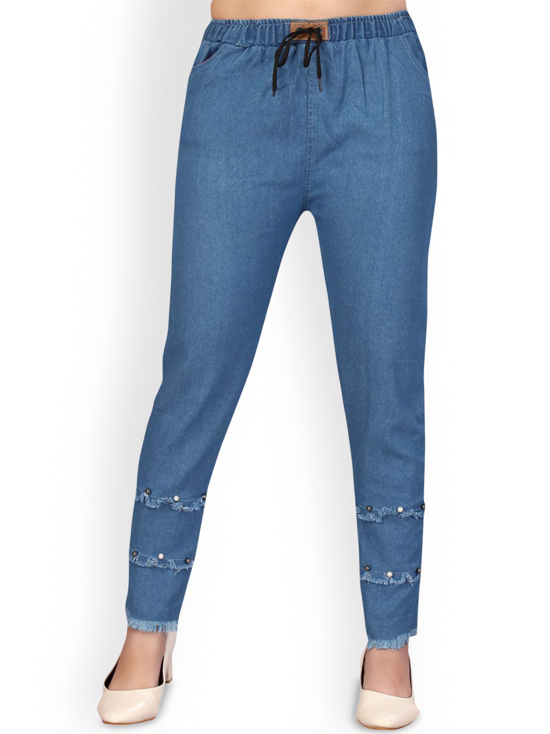 The Roadster Lifestyle Co Women Beads Embellished Slim Fit Stretchable Jeans