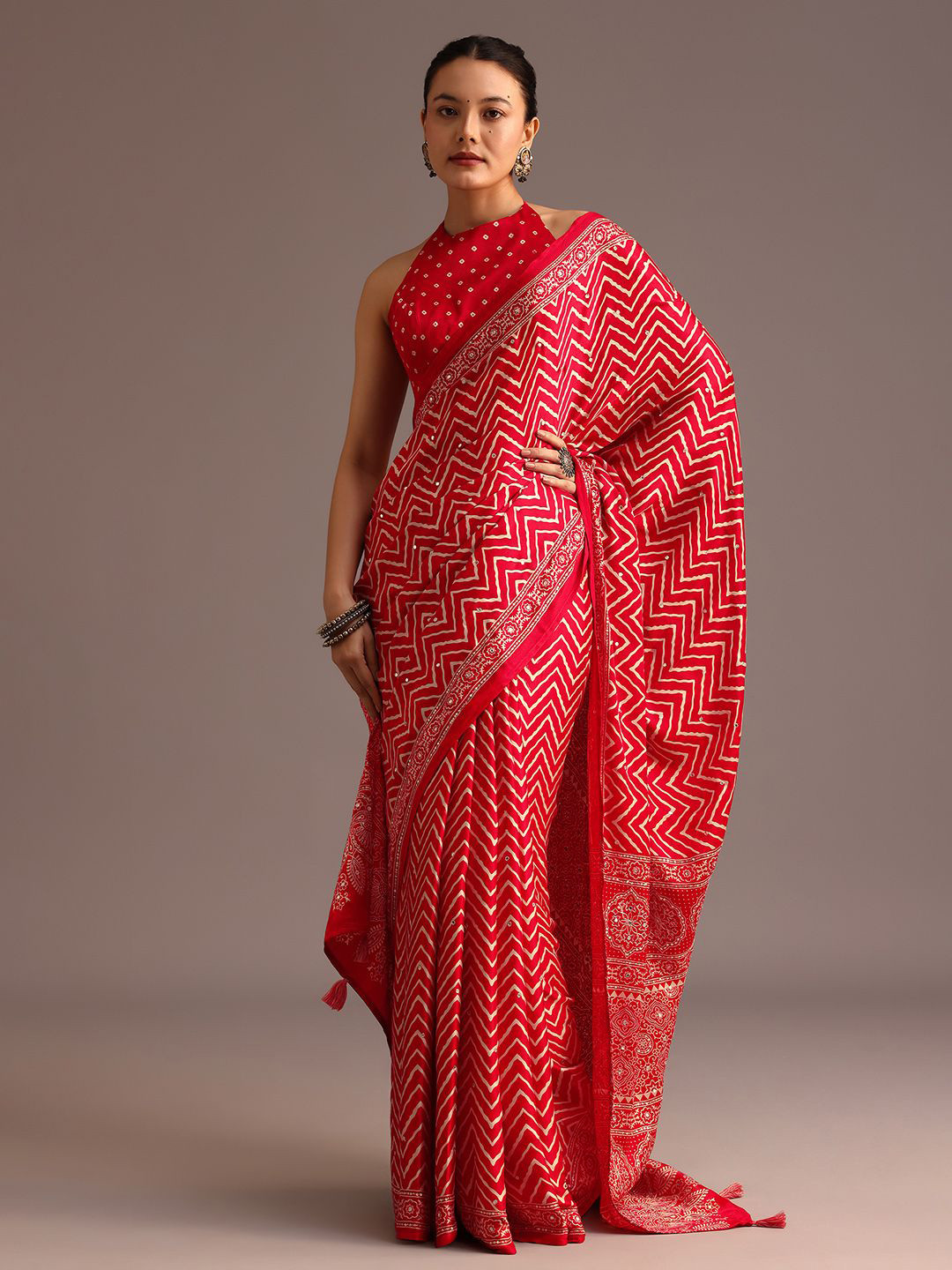 KALKI Fashion Printed Saree With Blouse Piece