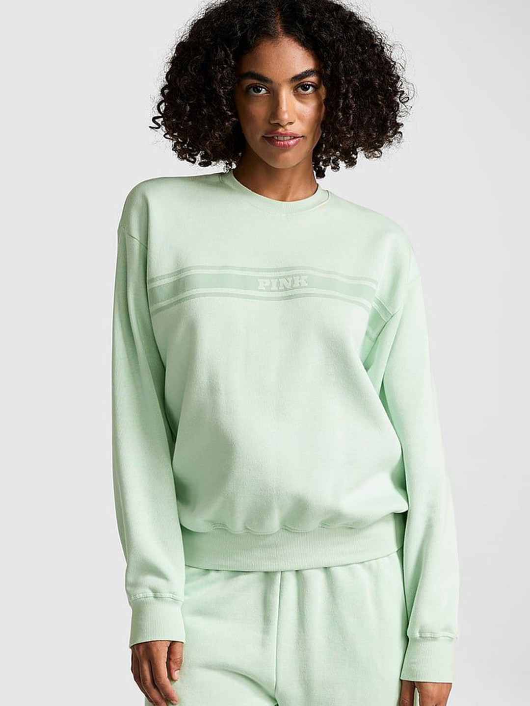 Victoria's Secret PINK Ivy Fleece Classic Crew Sweatshirt