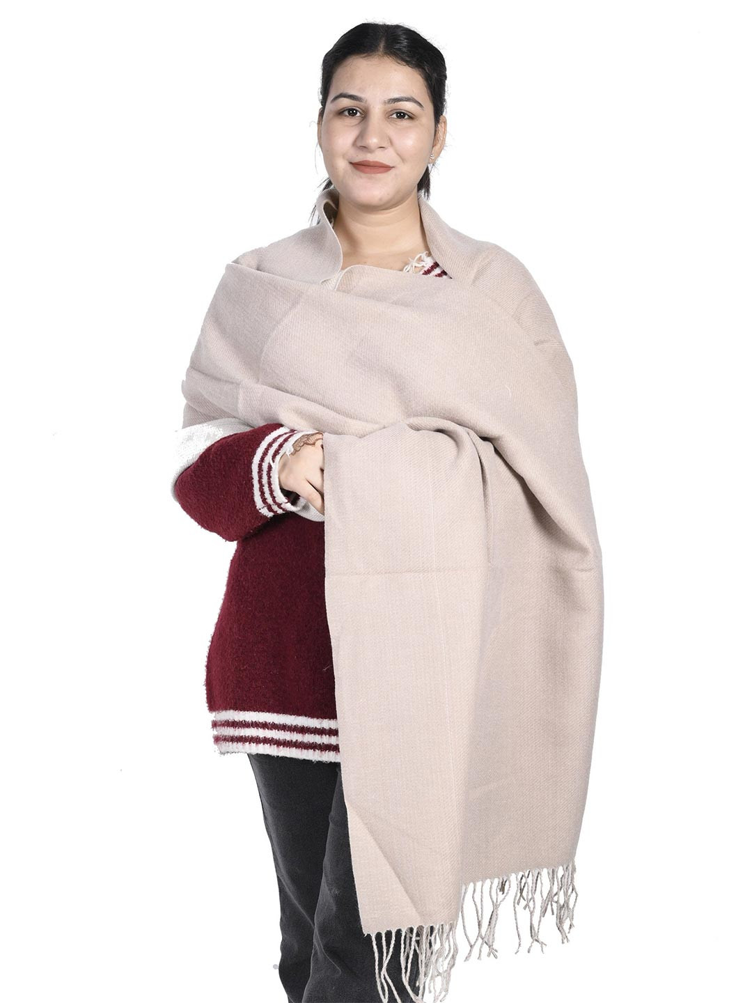 Calvadoss Women Solid Revesrible Stole